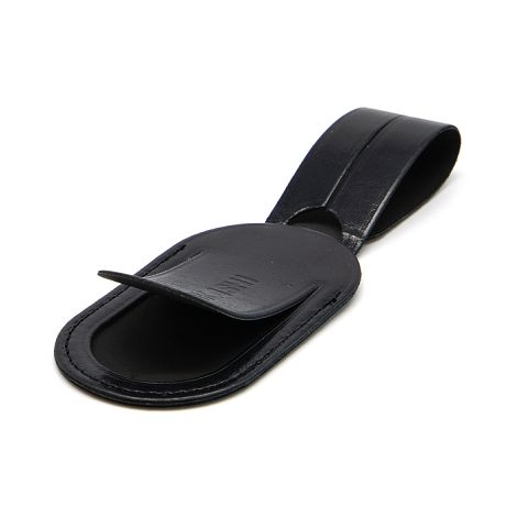  ETIQUETTE BAGAGE  EN CUIR VERITABLE NOIR