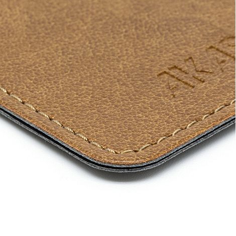  ETIQUETTE BAGAGE EN SIMILI-CUIR LISSE MARRON