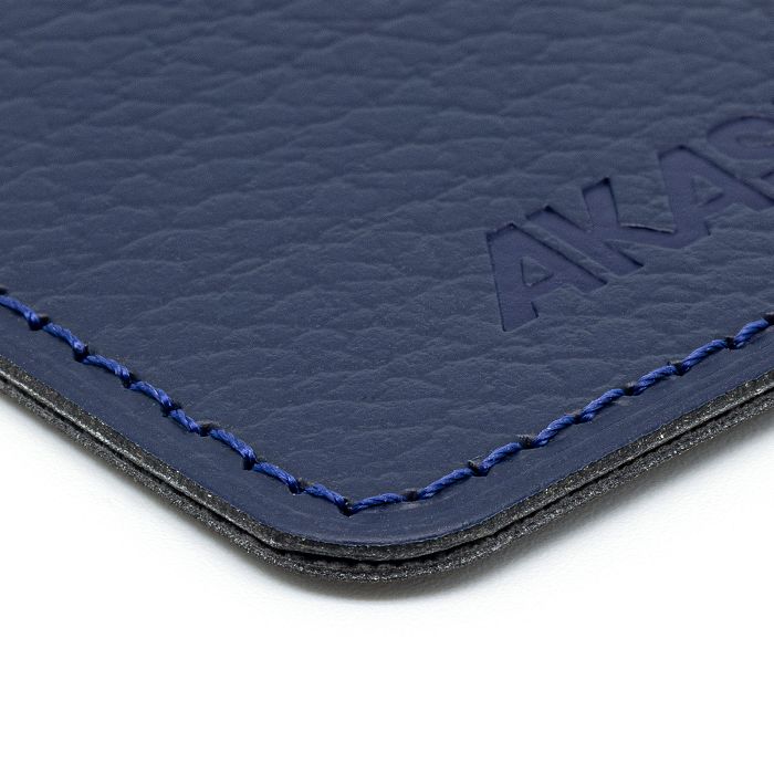  ETIQUETTE BAGAGE  CUIR RECYCLÉ BLEU MARINE