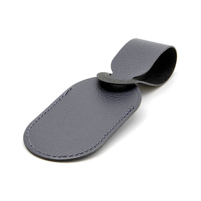  ETIQUETTE BAGAGE  CUIR RECYCLÉ GRIS