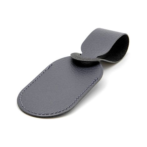  ETIQUETTE BAGAGE  CUIR RECYCLÉ GRIS