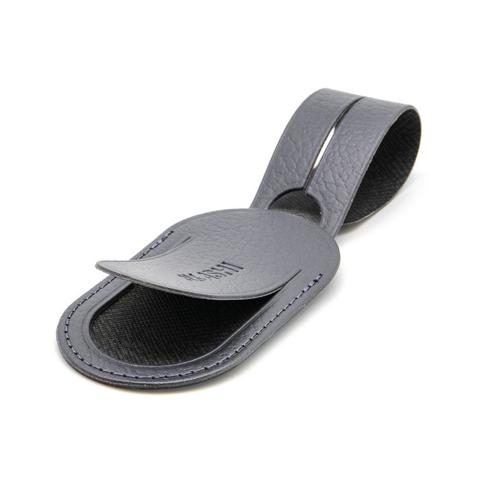  ETIQUETTE BAGAGE  CUIR RECYCLÉ GRIS