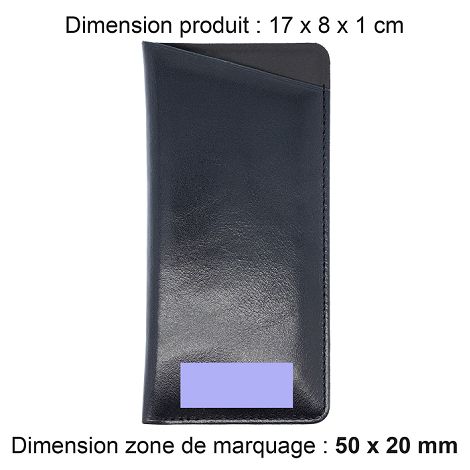  ETUI LUNETTES EN CUIR VERITABLE NOIR