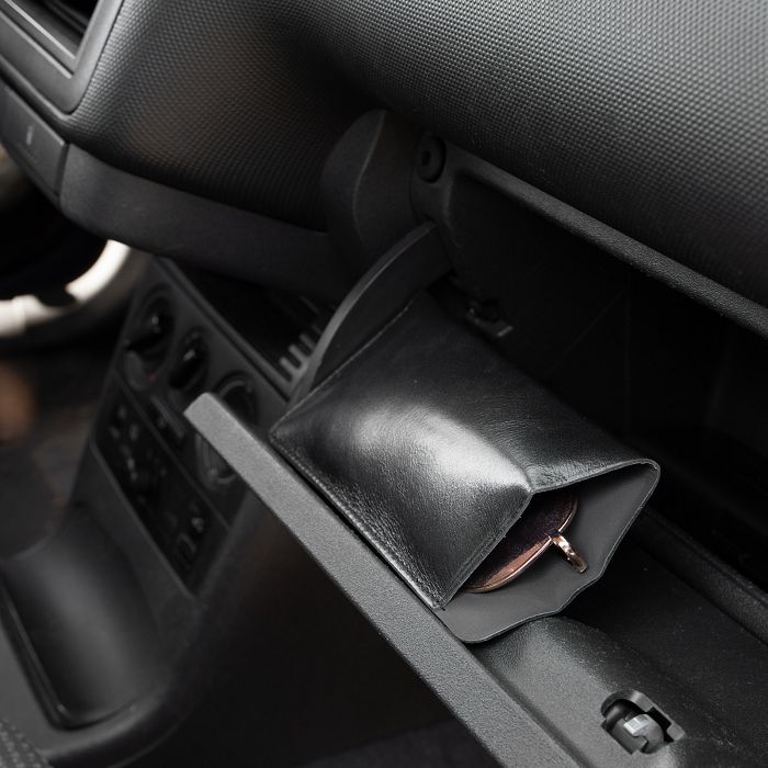  ETUI LUNETTES EN CUIR VERITABLE NOIR