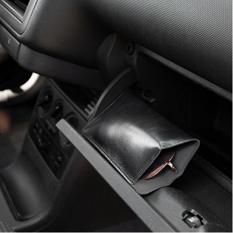  ETUI LUNETTES EN CUIR VERITABLE NOIR