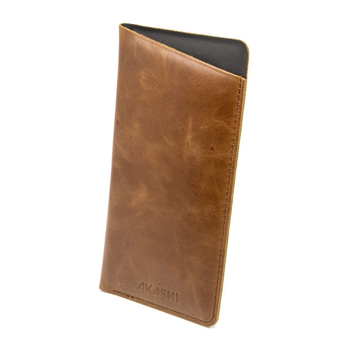  ETUI LUNETTES EN CUIR VERITABLE MARRON FONCE