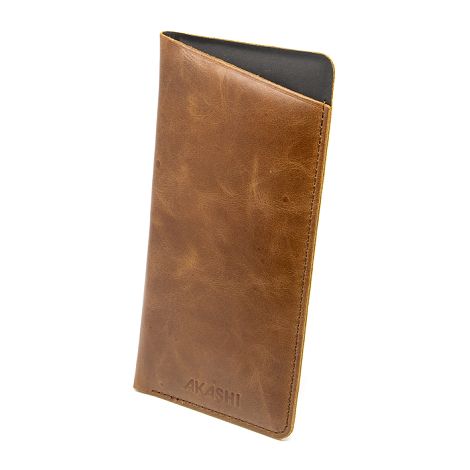  ETUI LUNETTES EN CUIR VERITABLE MARRON FONCE