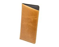 ETUI LUNETTES EN CUIR VERITABLE MARRON CLAIR