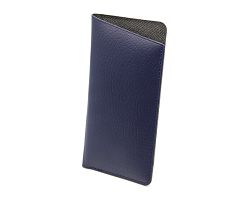 ETUI LUNETTES CUIR RECYCLÉ BLEU MARINE