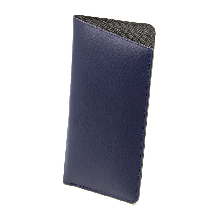  ETUI LUNETTES CUIR RECYCLÉ BLEU MARINE