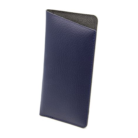  ETUI LUNETTES CUIR RECYCLÉ BLEU MARINE