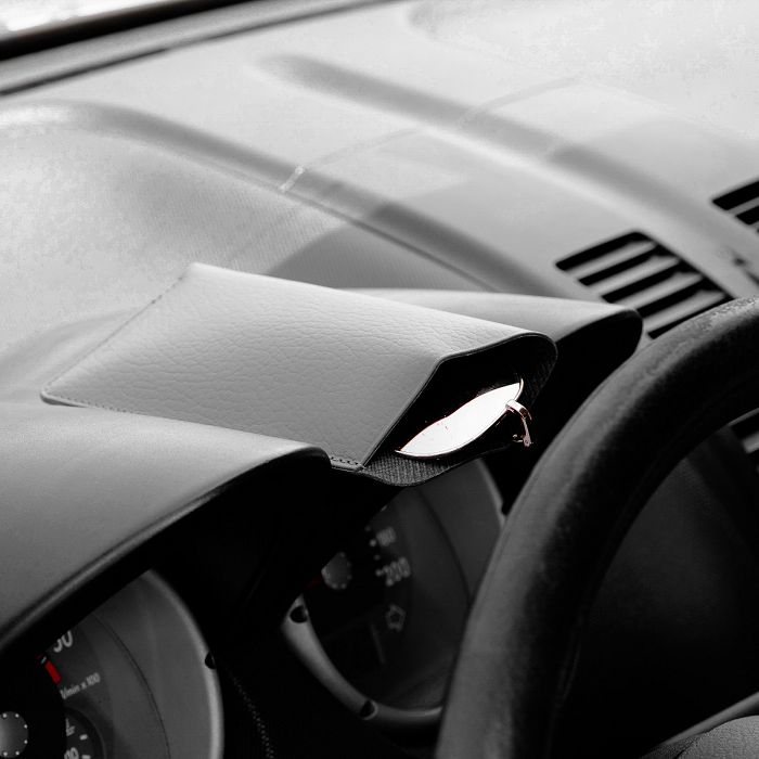  ETUI LUNETTES CUIR RECYCLÉ GRIS