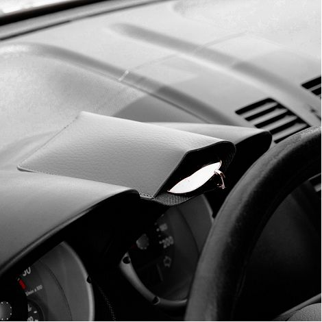  ETUI LUNETTES CUIR RECYCLÉ GRIS