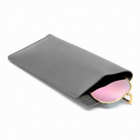  ETUI LUNETTES CUIR RECYCLÉ GRIS