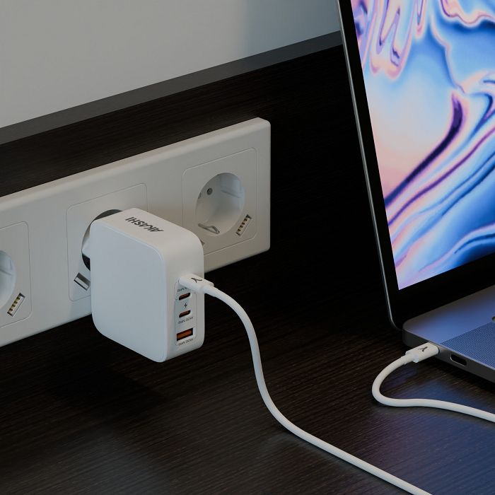  HIMAN - PACK CHARGEUR SECTEUR GAN 100W + CABLE TYPE-C 100W