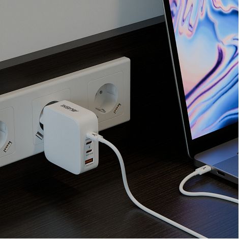  HIMAN - PACK CHARGEUR SECTEUR GAN 100W + CABLE TYPE-C 100W