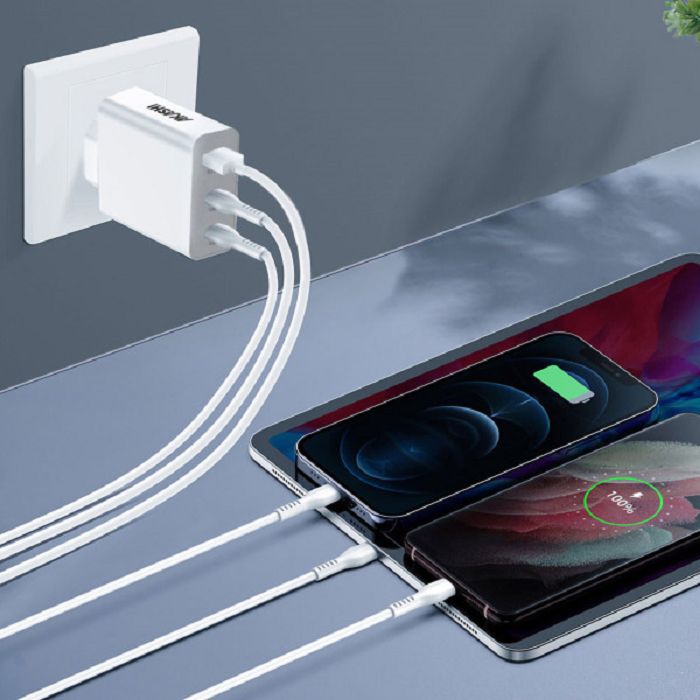  HIMAN - PACK CHARGEUR SECTEUR GAN 100W + CABLE TYPE-C 100W