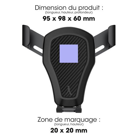  HYOKA - SUPPORT VOITURE GRAVITE AVEC FIXATION GRILLE D’AERATION