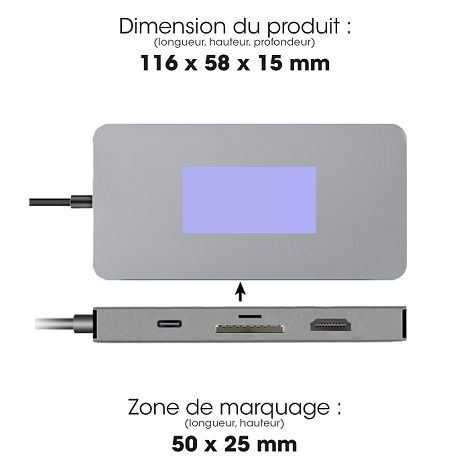  KONPYUTA - HUB 9 EN 1 - USB TYPE-C