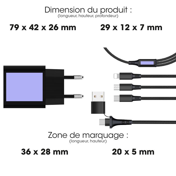  KIT ESSENTIEL PRISE + CÂBLE