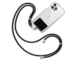 RINKU - LANIERE TOUR DE COU SMARTPHONE UNIVERSELLE NOIR