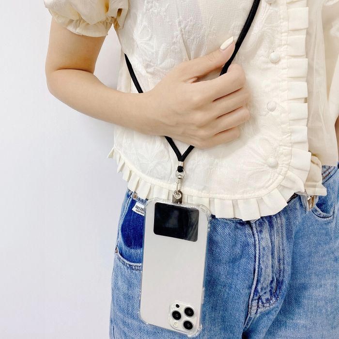  RINKU - LANIERE TOUR DE COU SMARTPHONE UNIVERSELLE NOIR