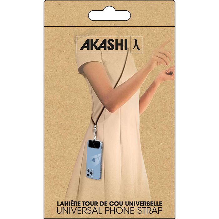  RINKU - LANIERE TOUR DE COU SMARTPHONE UNIVERSELLE NOIR