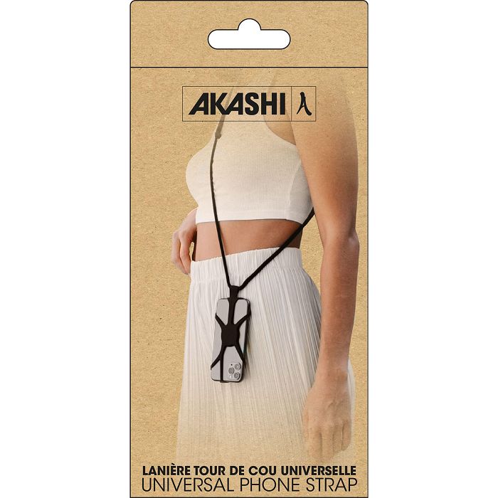  KUMO - LANIERE TOUR DE COU SMARTPHONE UNIVERSELLE NOIR