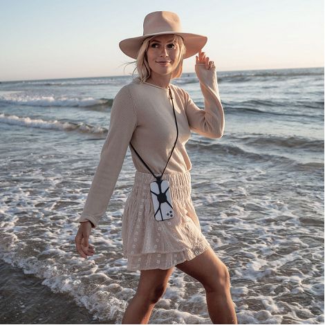  KUMO - LANIERE TOUR DE COU SMARTPHONE UNIVERSELLE NOIR