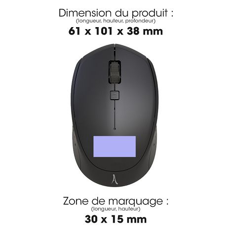  CHUZUMO - SOURIS ÉCO SANS FIL DOUBLE DONGLE (USB-A + USB-C)