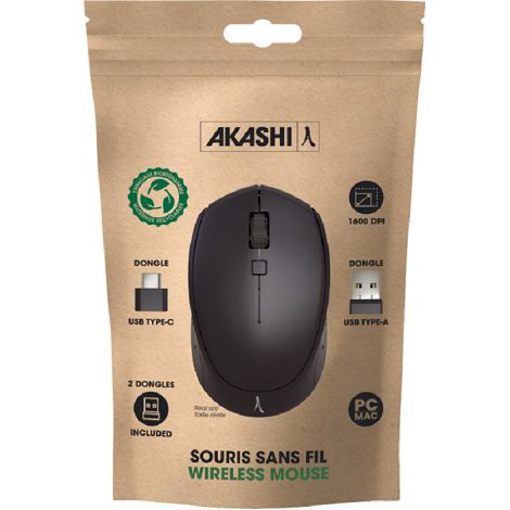  CHUZUMO - SOURIS ÉCO SANS FIL DOUBLE DONGLE (USB-A + USB-C)