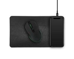 NEZUMI - TAPIS DE SOURIS AVEC CHARGEUR INDUCTION, NOIR