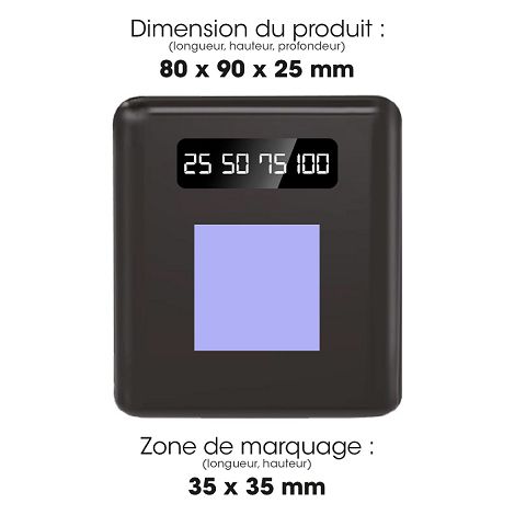  BATTERIE DE SECOURS AVEC 4 CABLES - 10 000 MAH NOIRE