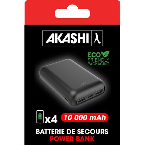  GOMU - BATTERIE DE SECOURS ULTRA COMPACTE - 10 000 MAH NOIRE