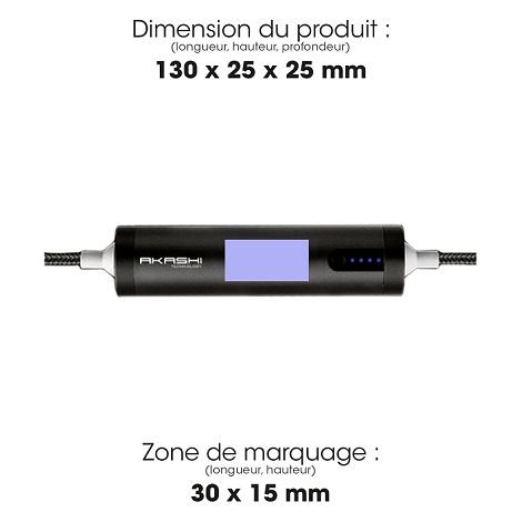  SAYO - CÂBLE USB 3 EN 1 AVEC FONCTION BATTERIE DE SECOURS 2600 mA