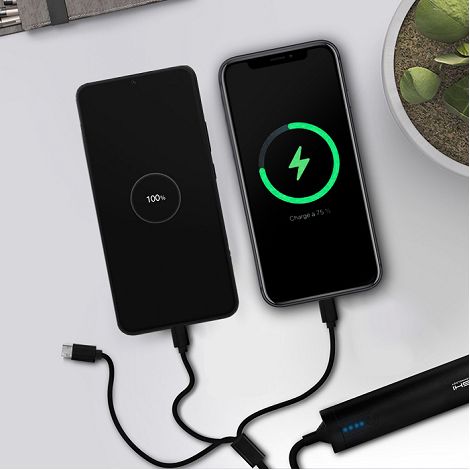  SAYO - CÂBLE USB 3 EN 1 AVEC FONCTION BATTERIE DE SECOURS 2600 mA