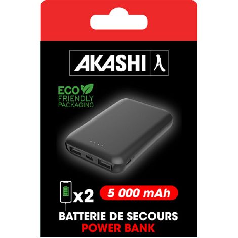  KAITO - BATTERIE DE SECOURS ULTRA COMPACTE - 5000 MAH NOIRE
