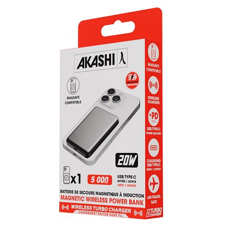  MANTI - BATTERIE DE SECOURS MAGSAFE CHARGEMENT SANS FIL 5000 MAH