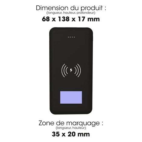  NUBO - BATTERIE DE SECOURS CHARGEMENT SANS FIL 10 000 MAH