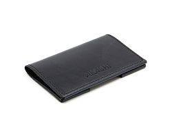 PORTE-CARTES FOLIO AVEC OU SANS ANTI-RFID  EN CUIR VERITABLE NOIR