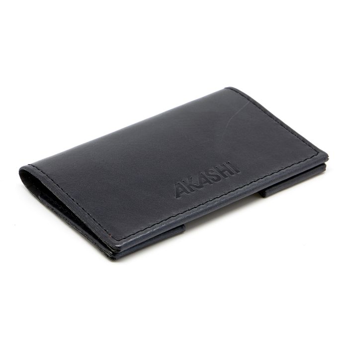  PORTE-CARTES FOLIO AVEC OU SANS ANTI-RFID  EN CUIR VERITABLE NOIR