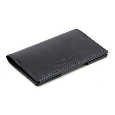  PORTE-CARTES FOLIO AVEC OU SANS ANTI-RFID  EN CUIR VERITABLE NOIR