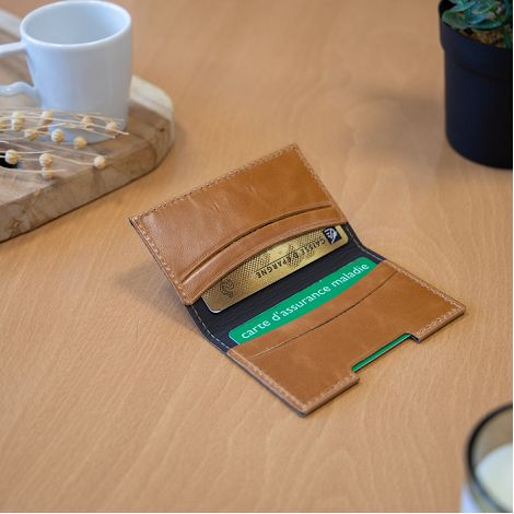  PORTE-CARTES FOLIO AVEC OU SANS ANTI-RFID  EN CUIR VERITABLE MARR
