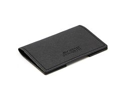 PORTE-CARTES FOLIO AVEC OU SANS ANTI-RFID EN SIMILI-CUIR NOIR GRA