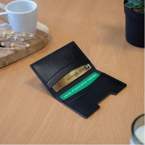  PORTE-CARTES FOLIO AVEC OU SANS ANTI-RFID EN SIMILI-CUIR LISSE NO