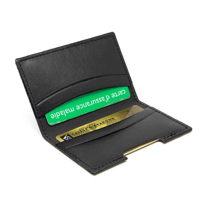  PORTE-CARTES FOLIO AVEC OU SANS ANTI-RFID EN SIMILI-CUIR LISSE NO