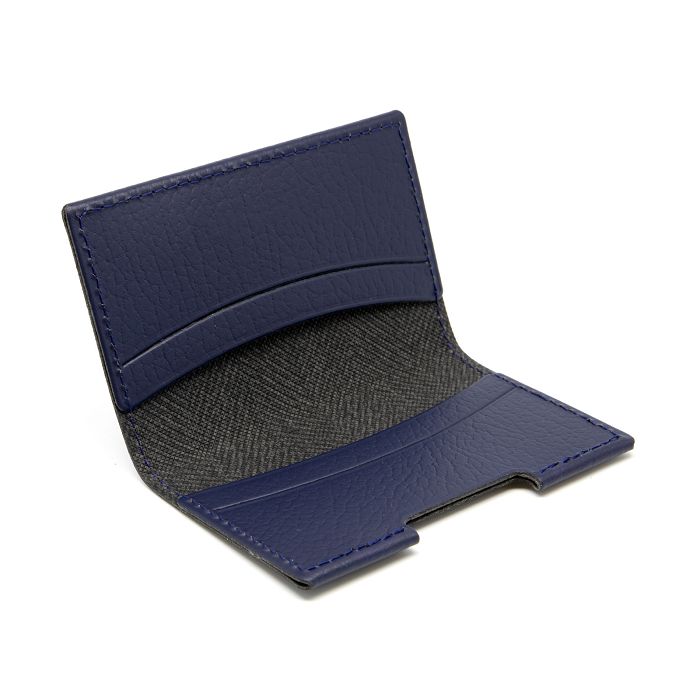  PORTE-CARTES FOLIO AVEC OU SANS ANTI-RFID  CUIR RECYCLÉ BLEU MARI