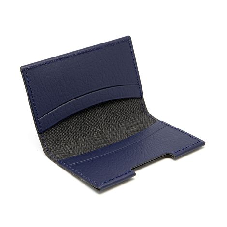  PORTE-CARTES FOLIO AVEC OU SANS ANTI-RFID  CUIR RECYCLÉ BLEU MARI