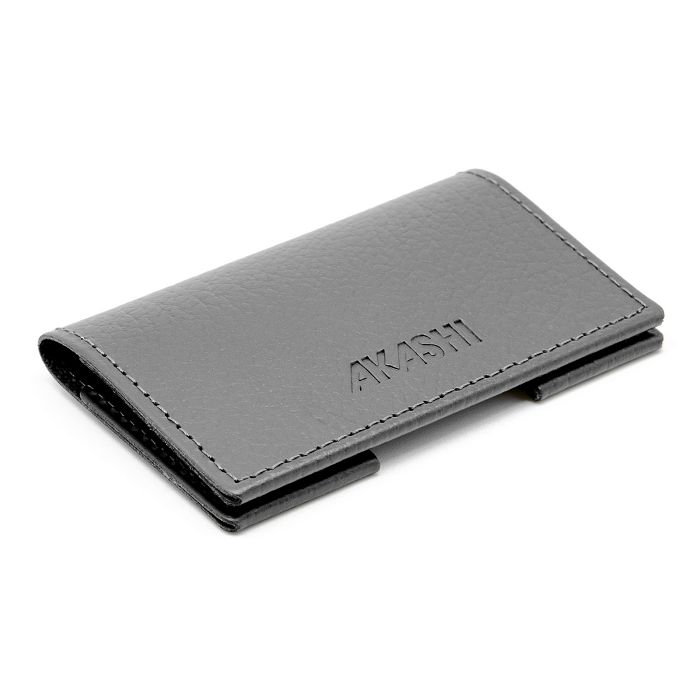  PORTE-CARTES FOLIO AVEC OU SANS ANTI-RFID  CUIR RECYCLÉ GRIS