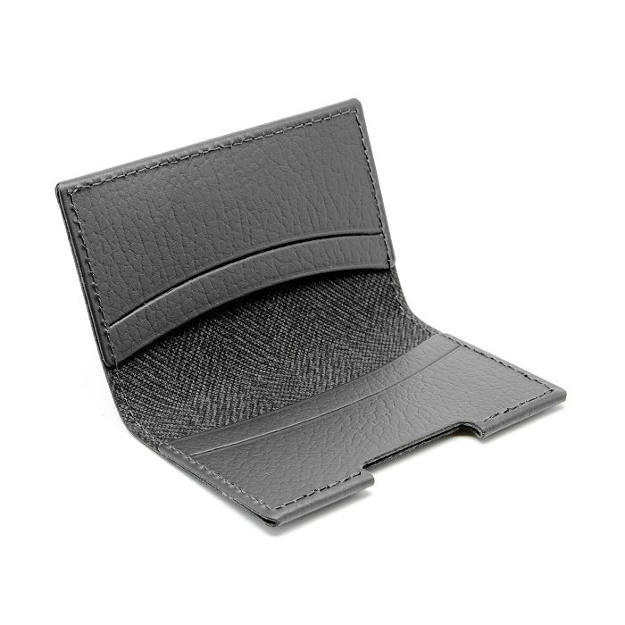  PORTE-CARTES FOLIO AVEC OU SANS ANTI-RFID  CUIR RECYCLÉ GRIS